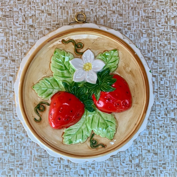 Vintage Strawberry, Blossom and Leaf Wall Decor - Picture 1 of 5